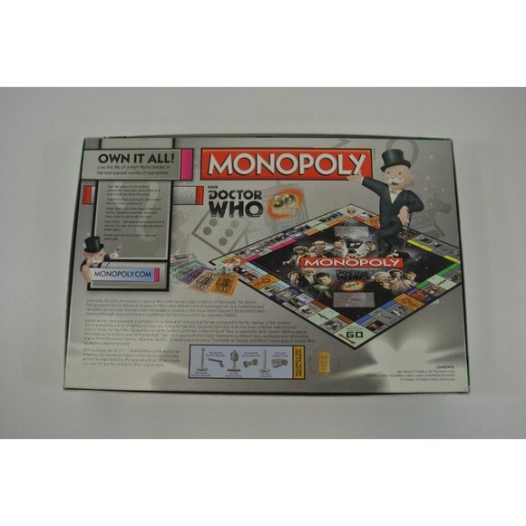 Monopoly Doctor Who Board Game BBC 50th Anniversary Edition Complete 2012 - Picture 7 of 10